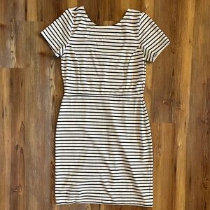 Banana Republic striped dress with scoop back